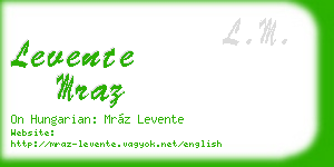 levente mraz business card
